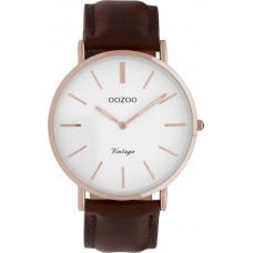 OOZOO TIMEPIECES  Brown Leather Strap